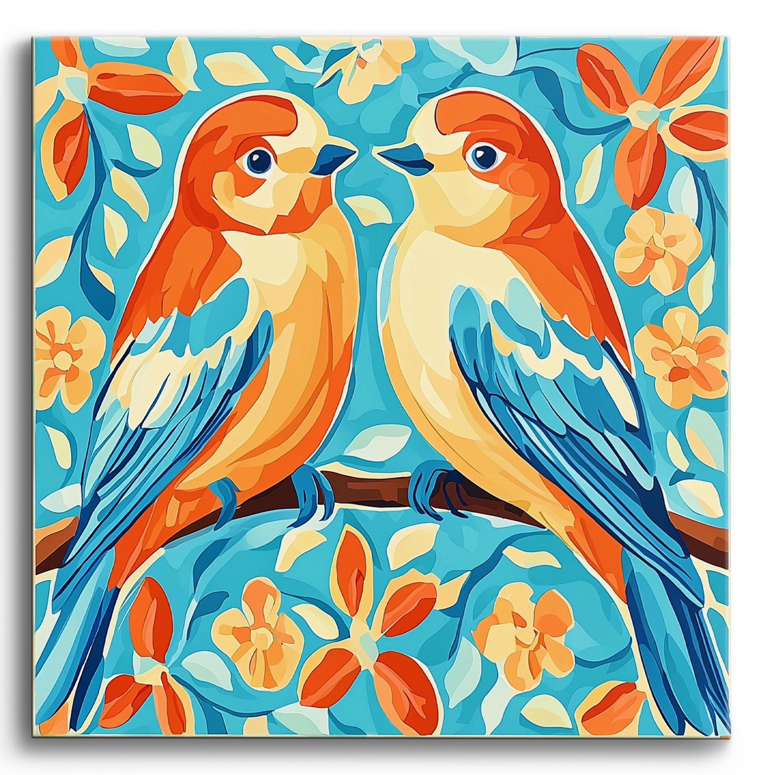 Lovebird Mosaic No Frame / Regular (15.75"x15.75"/40x40cm)