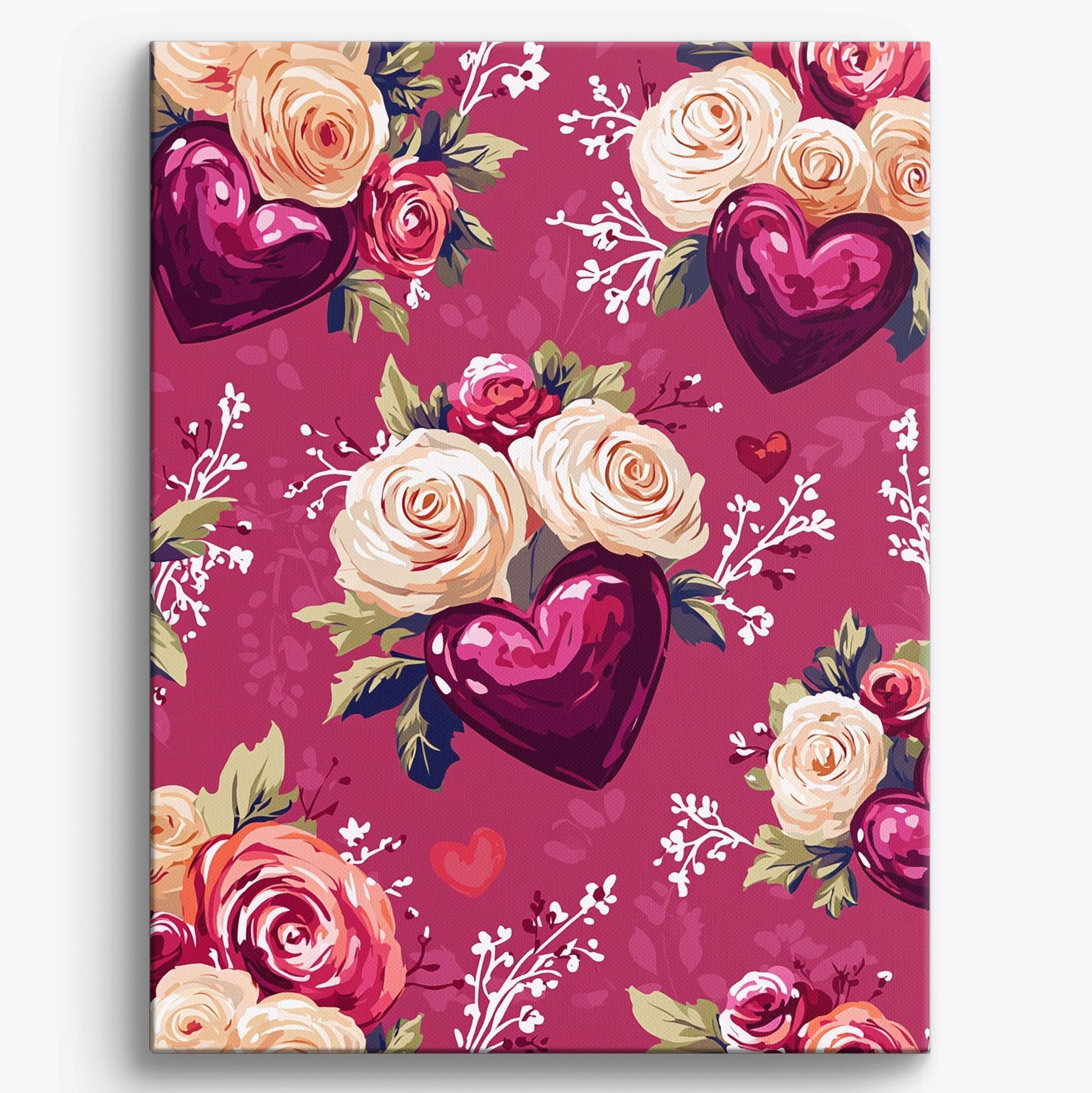 Blushing Hearts No Frame / Regular (19.7"x15.75"/50x40cm)