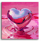 Liquid Chrome Love No Frame / Regular (15.75"x15.75"/40x40cm)