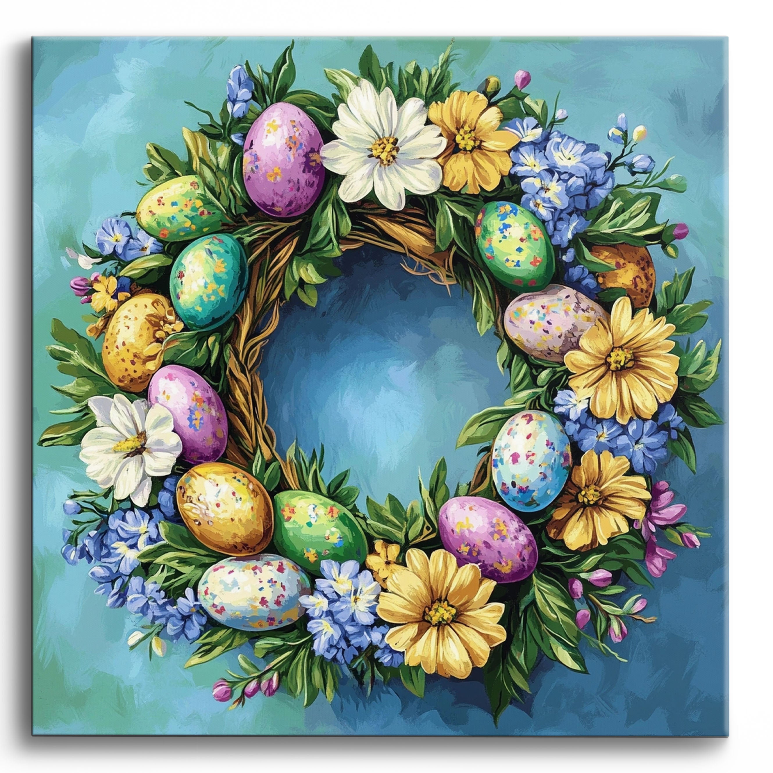 Spring Wreath Study No Frame / 40x40cm