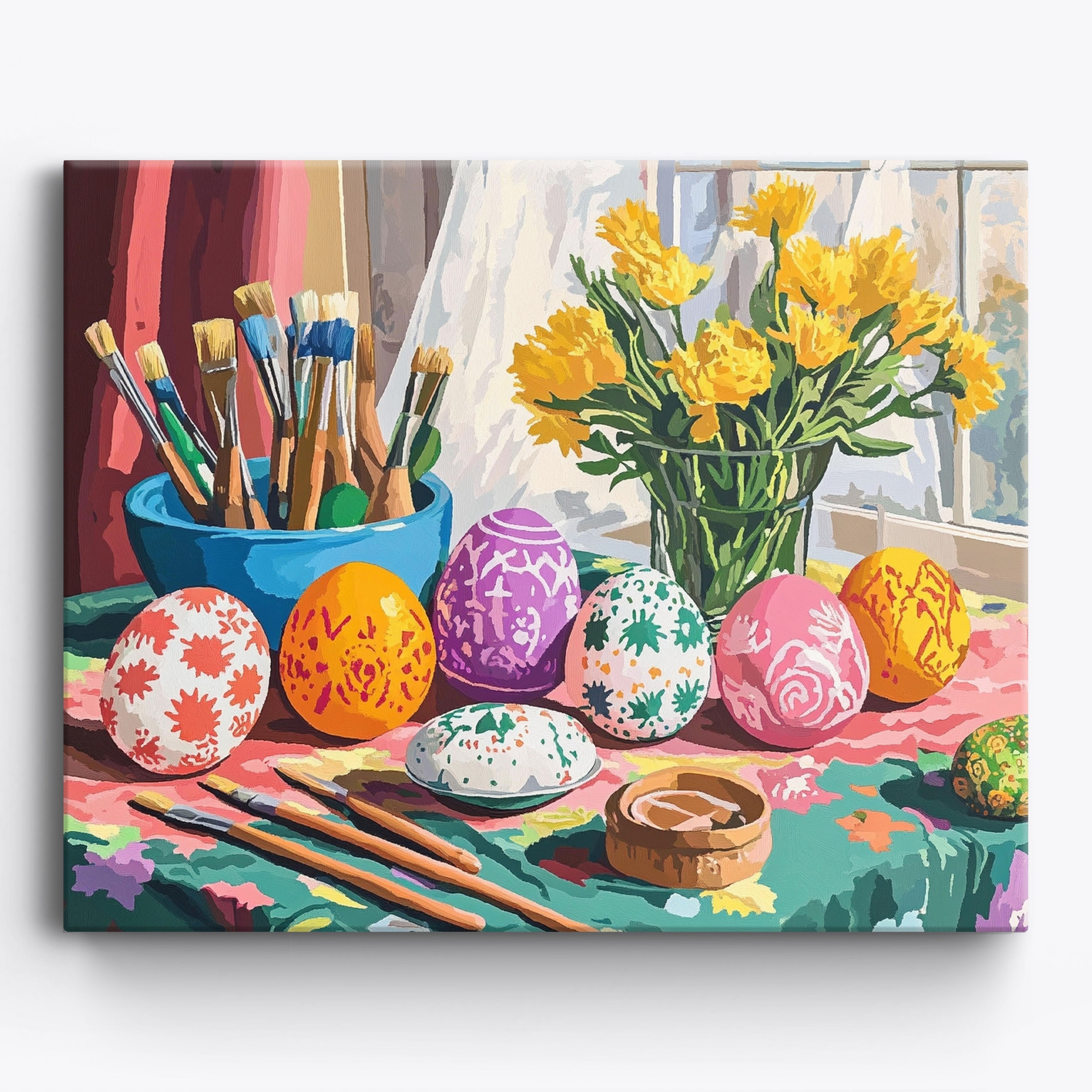 Outlined Easter Scene No Frame / 50x40cm