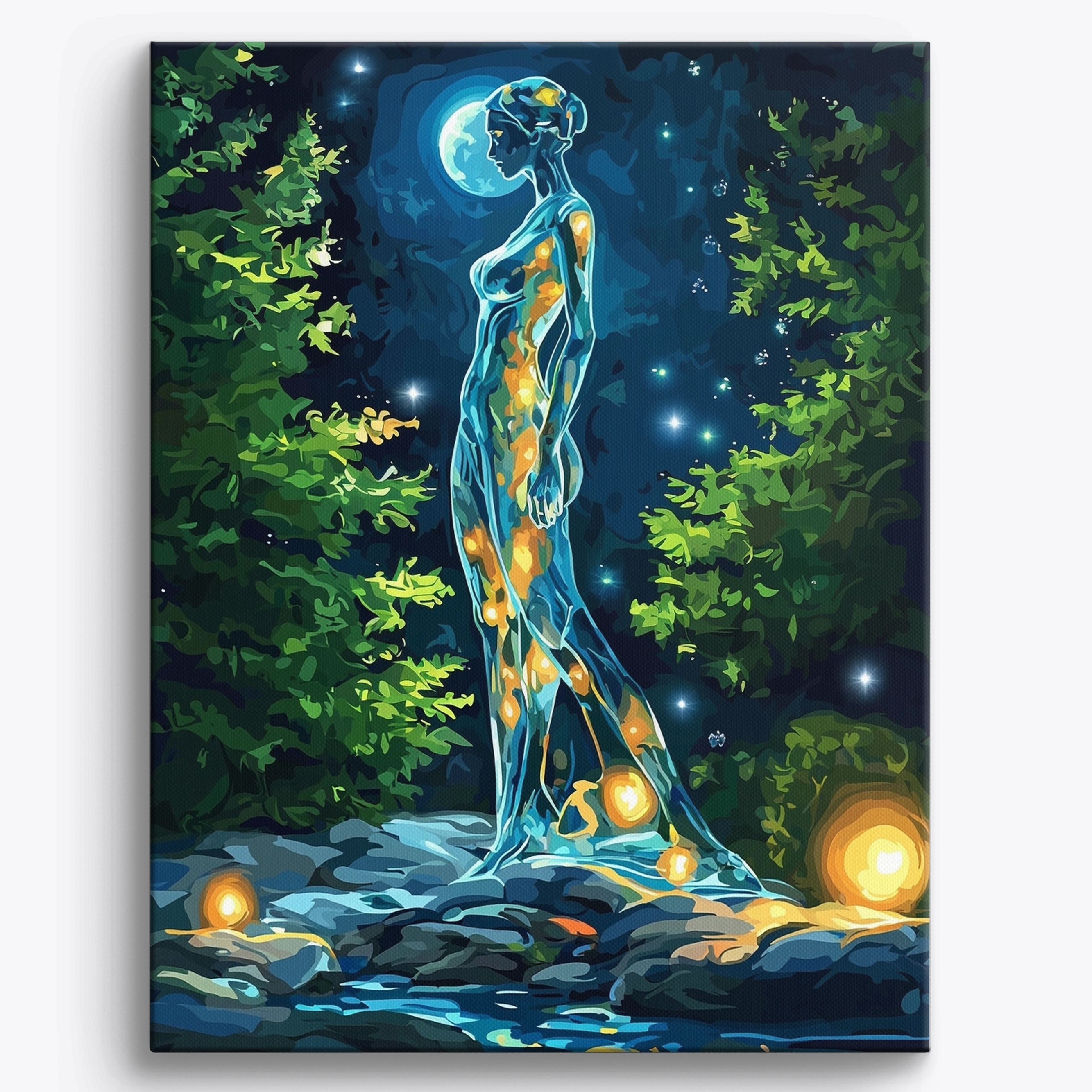Moonlit Glass Woman No Frame / 40x50cm