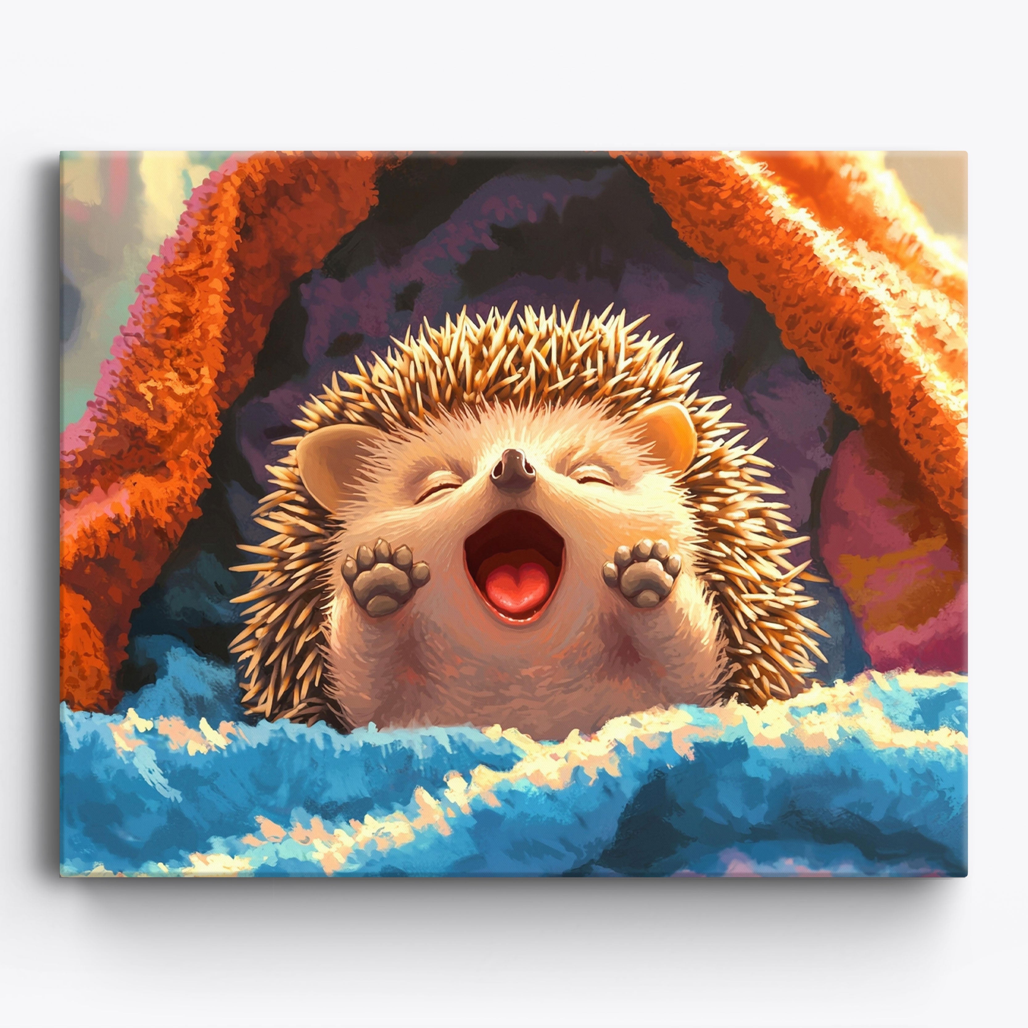 Pleased Hedgehog No Frame / 50x40cm