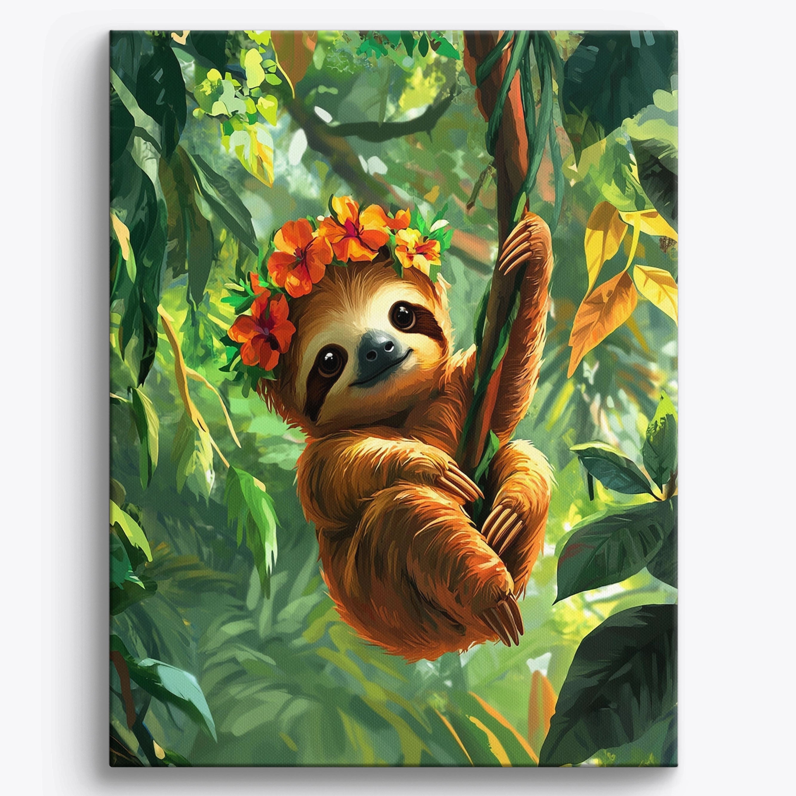 Canopy Crown Sloth No Frame / 40x50cm