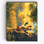 Sunset Bowtie Giraffe No Frame / 50x40cm