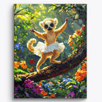 Spinning Tutu Lemur No Frame / 40x50cm