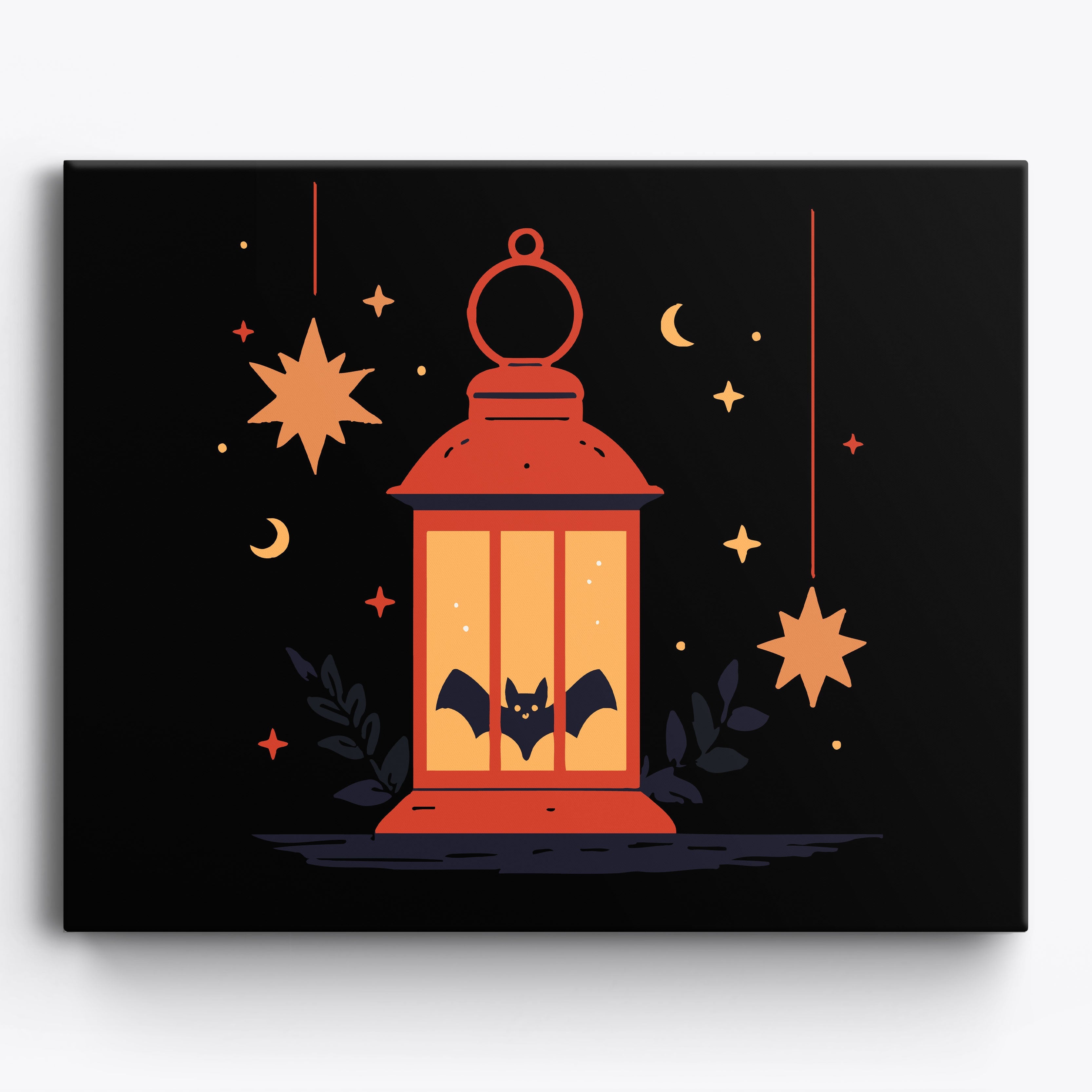 Bat Lantern Night No Frame / 50x40cm