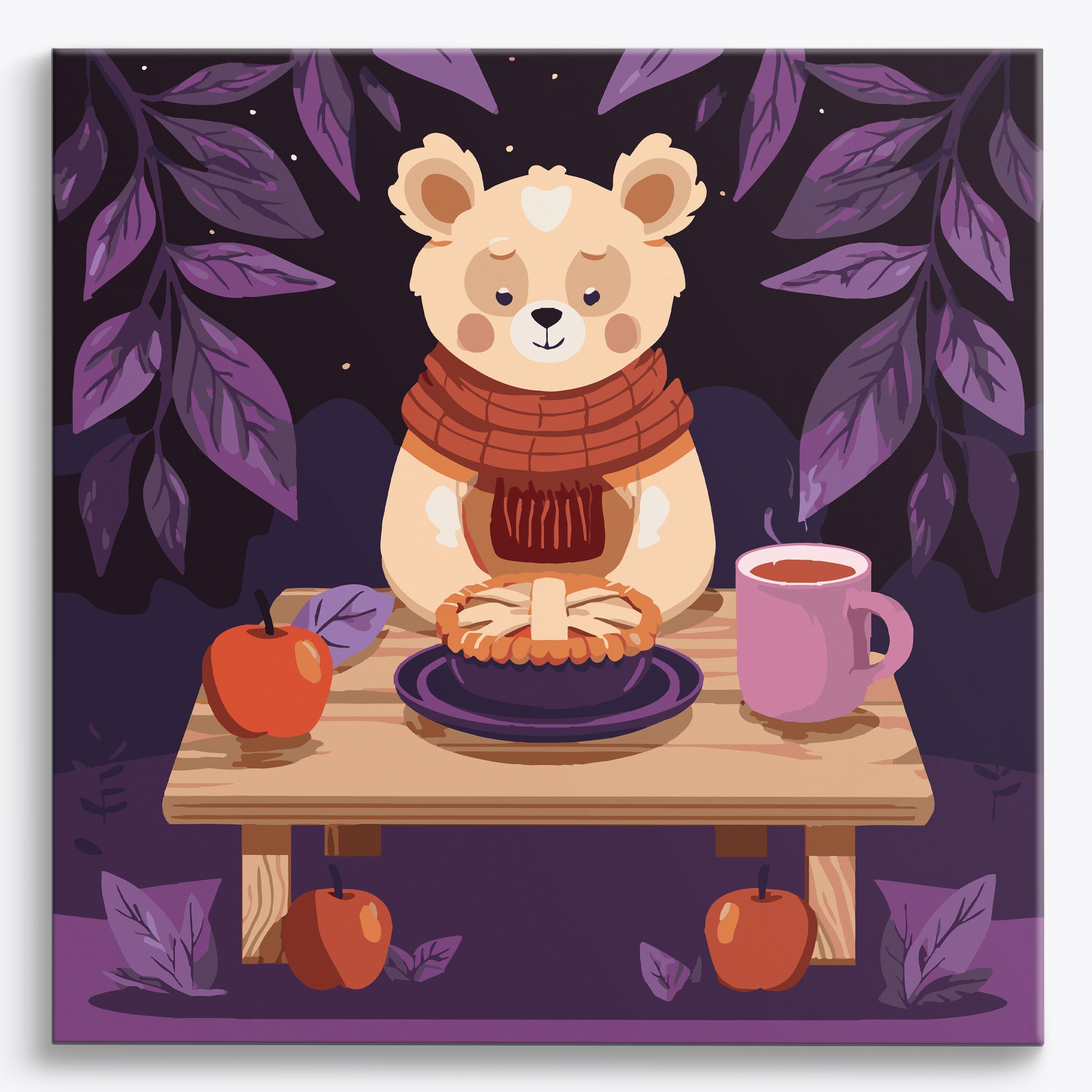 Autumn Bear Cub No Frame / 40x40cm