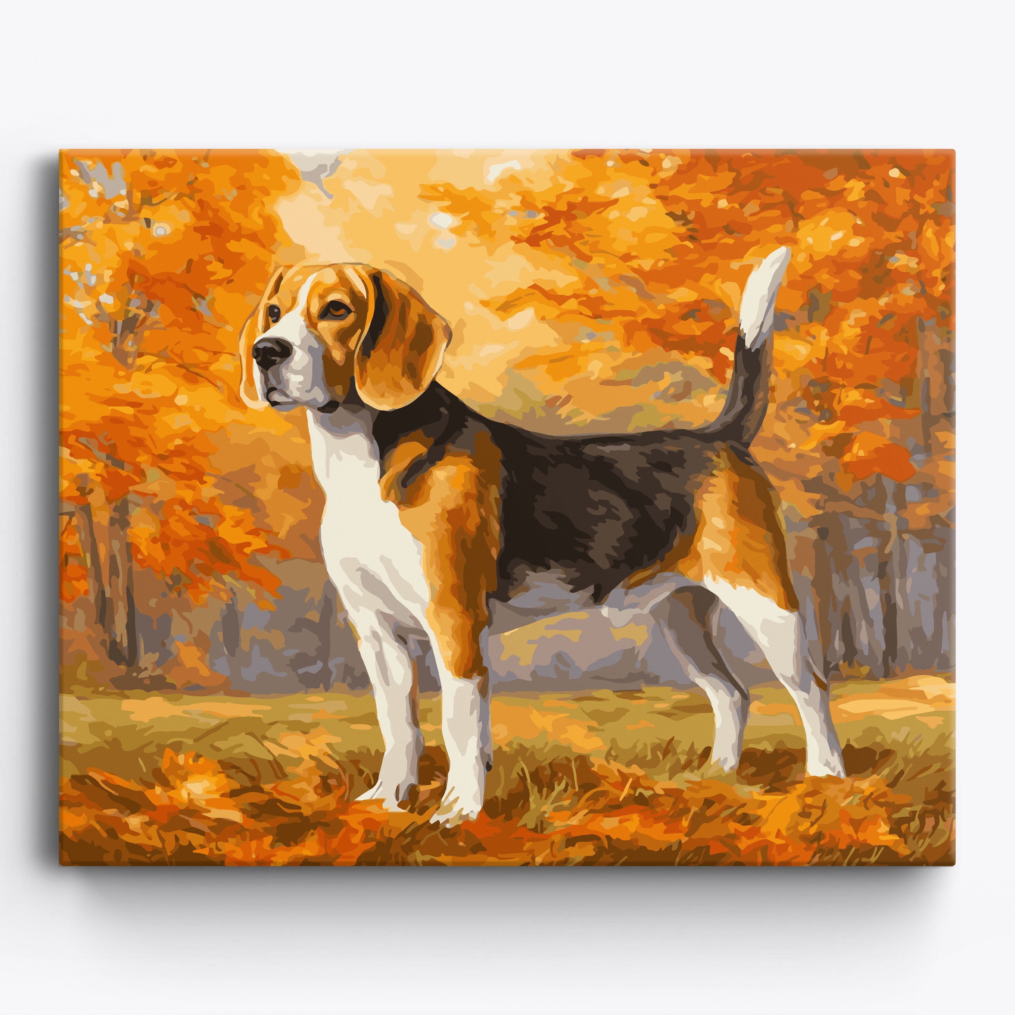 Beagle in the Fall No Frame / 50x40cm