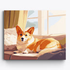 Cozy Corgi No Frame / 50x40cm