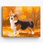 Autumn Corgi No Frame / 50x40cm