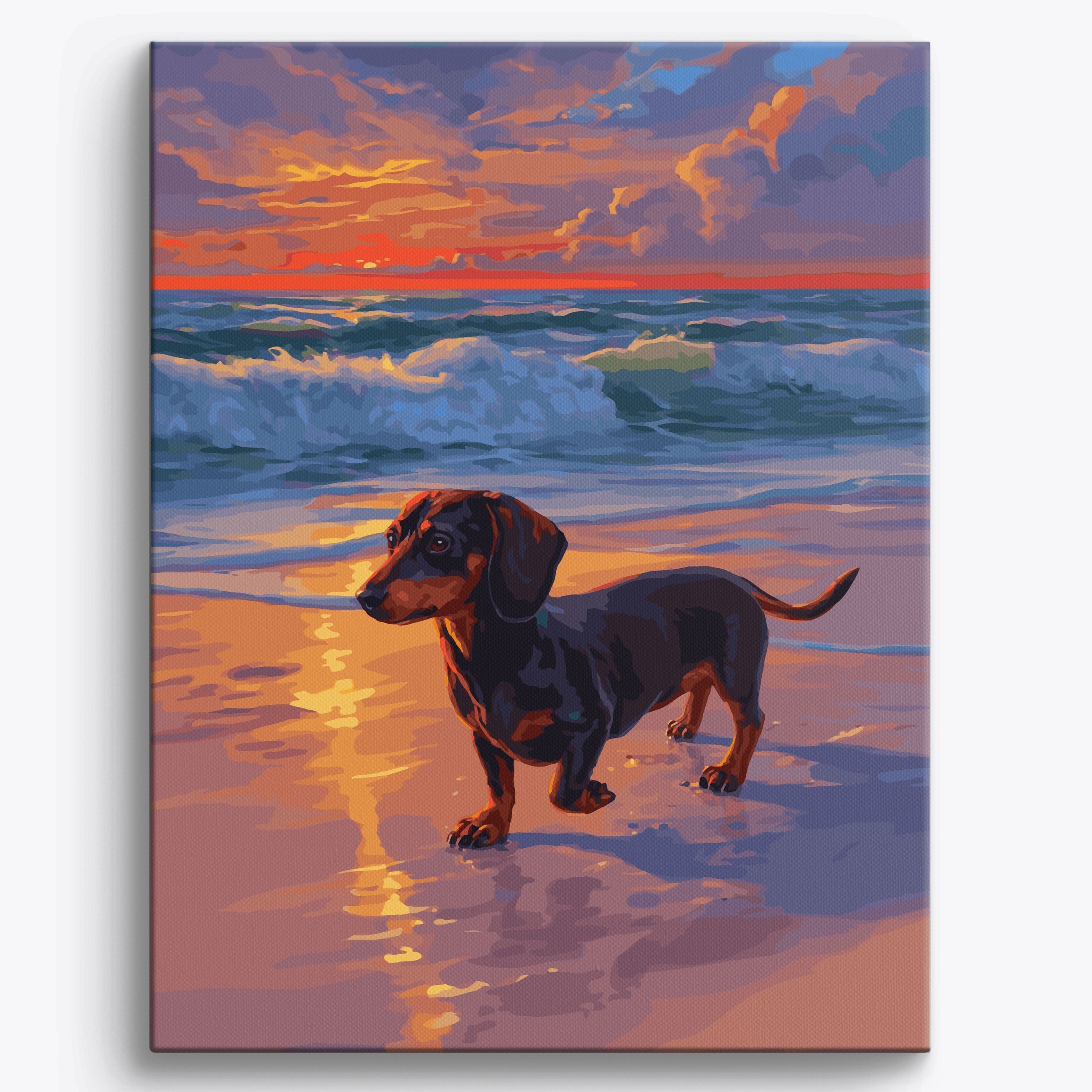 Sunset Dachshund No Frame / 40x50cm
