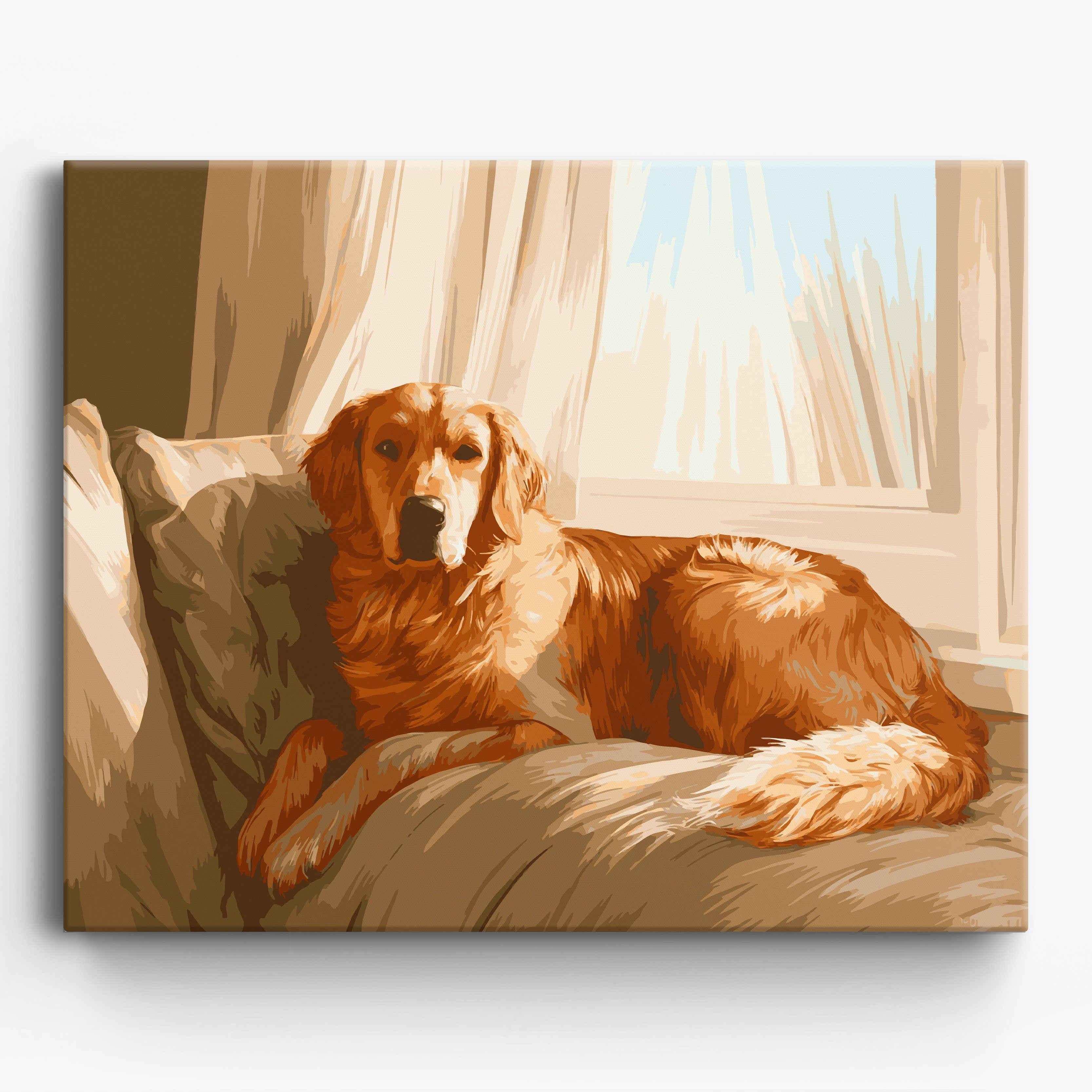 Resting Retriever Framed / 50x40cm