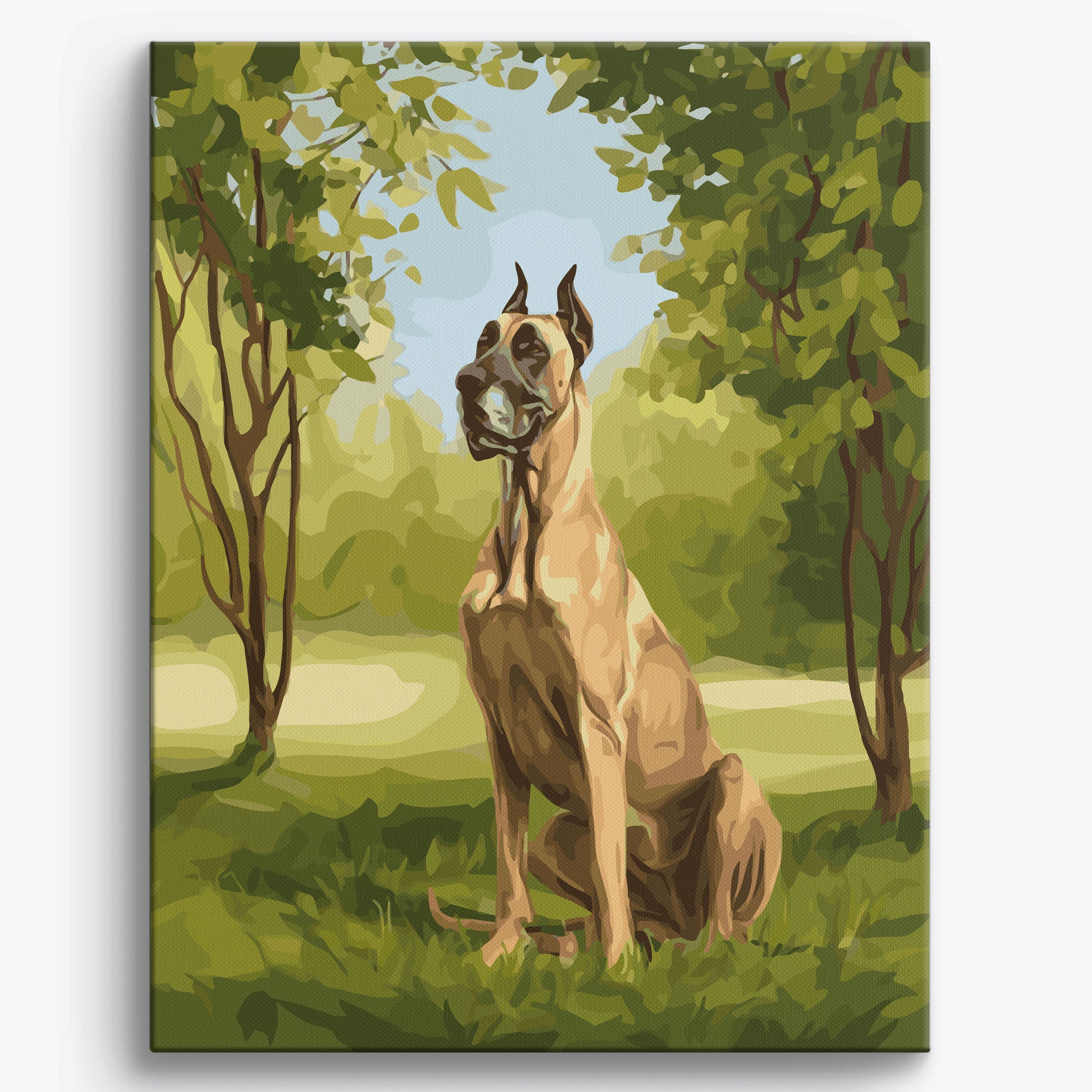 Great Dane Guard Framed / 40x50cm