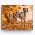 Autumn Great Dane No Frame / 50x40cm