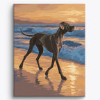 Galloping Great Dane No Frame / 40x50cm