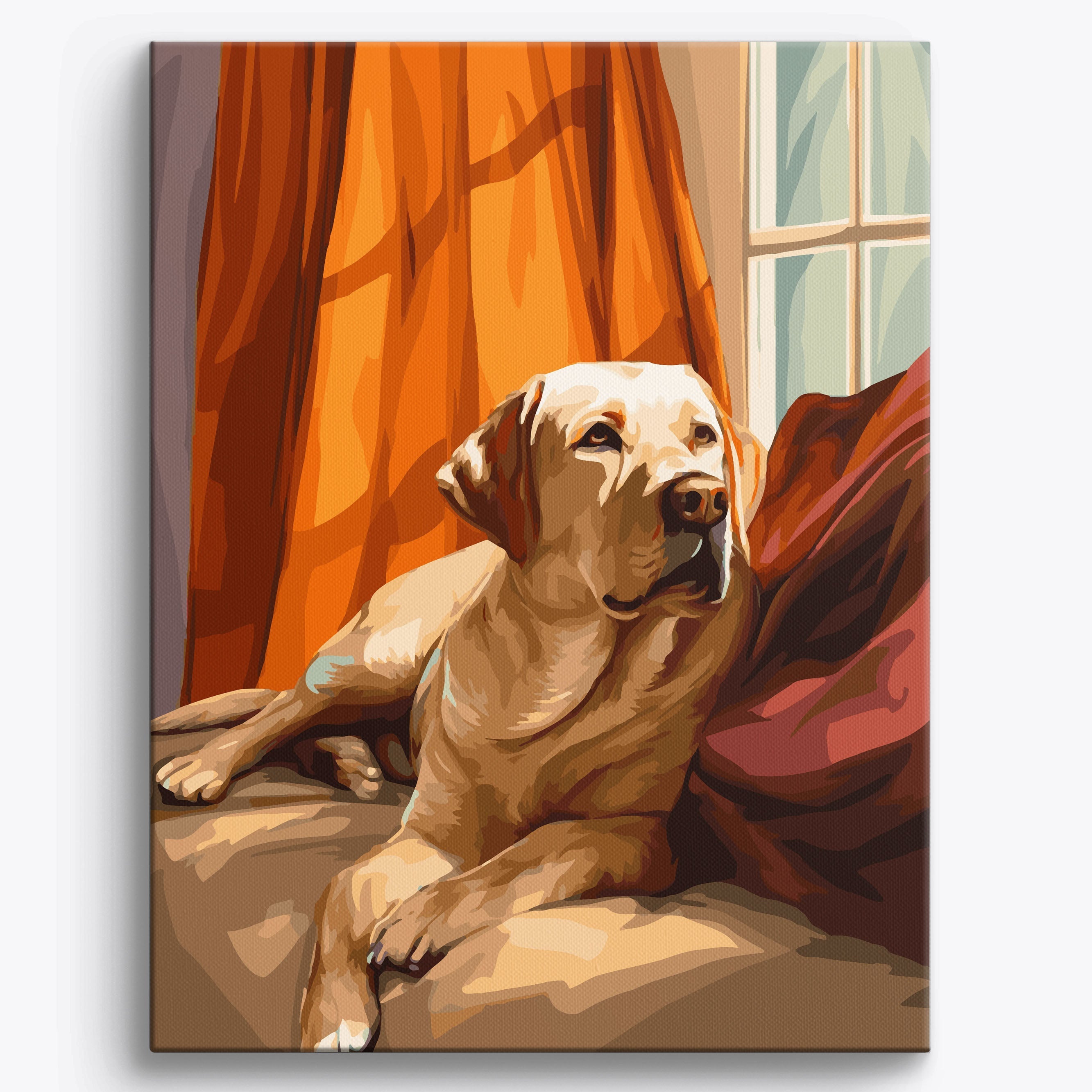 Laying Labrador Framed / 40x50cm
