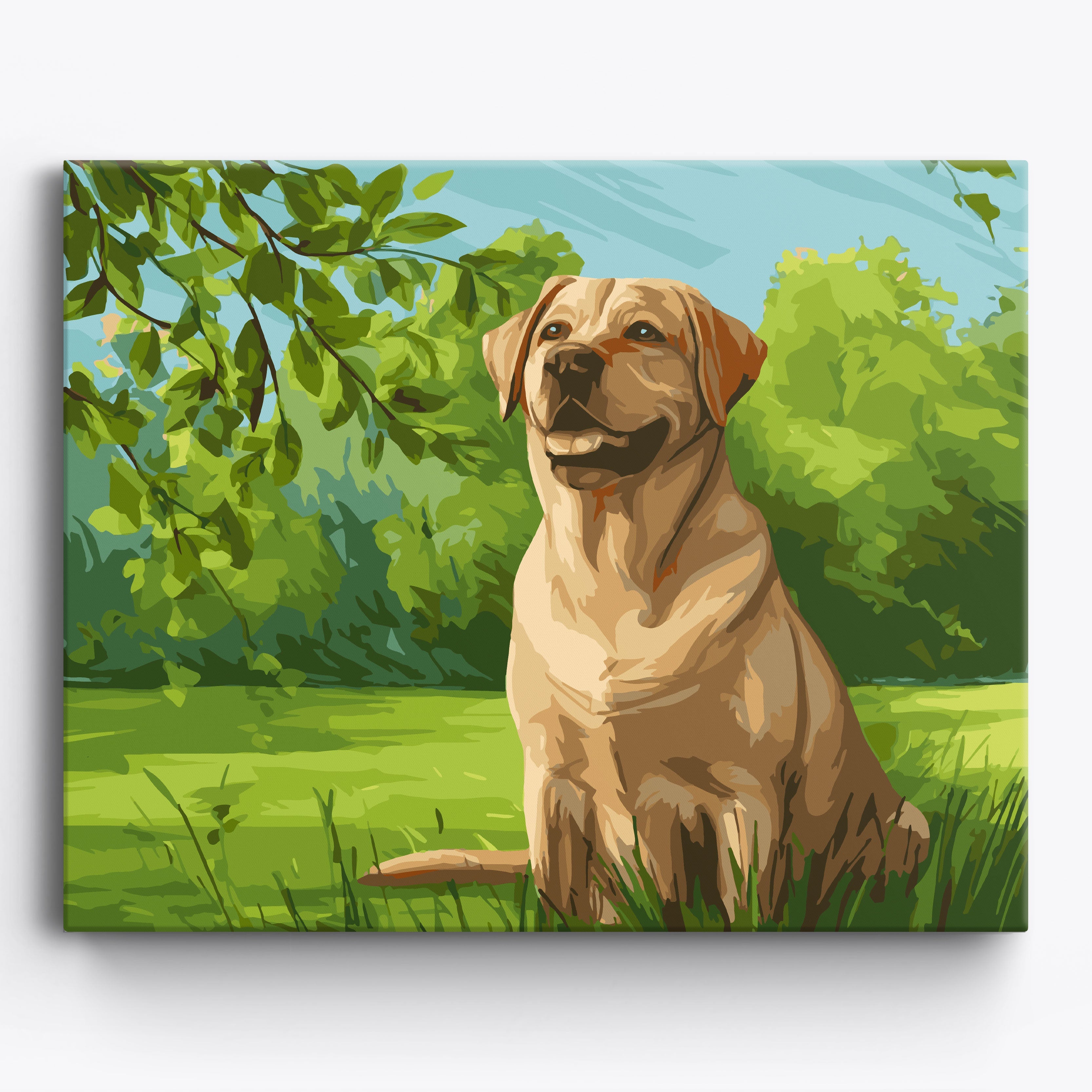 Labrador Retriever Meadow Framed / 50x40cm