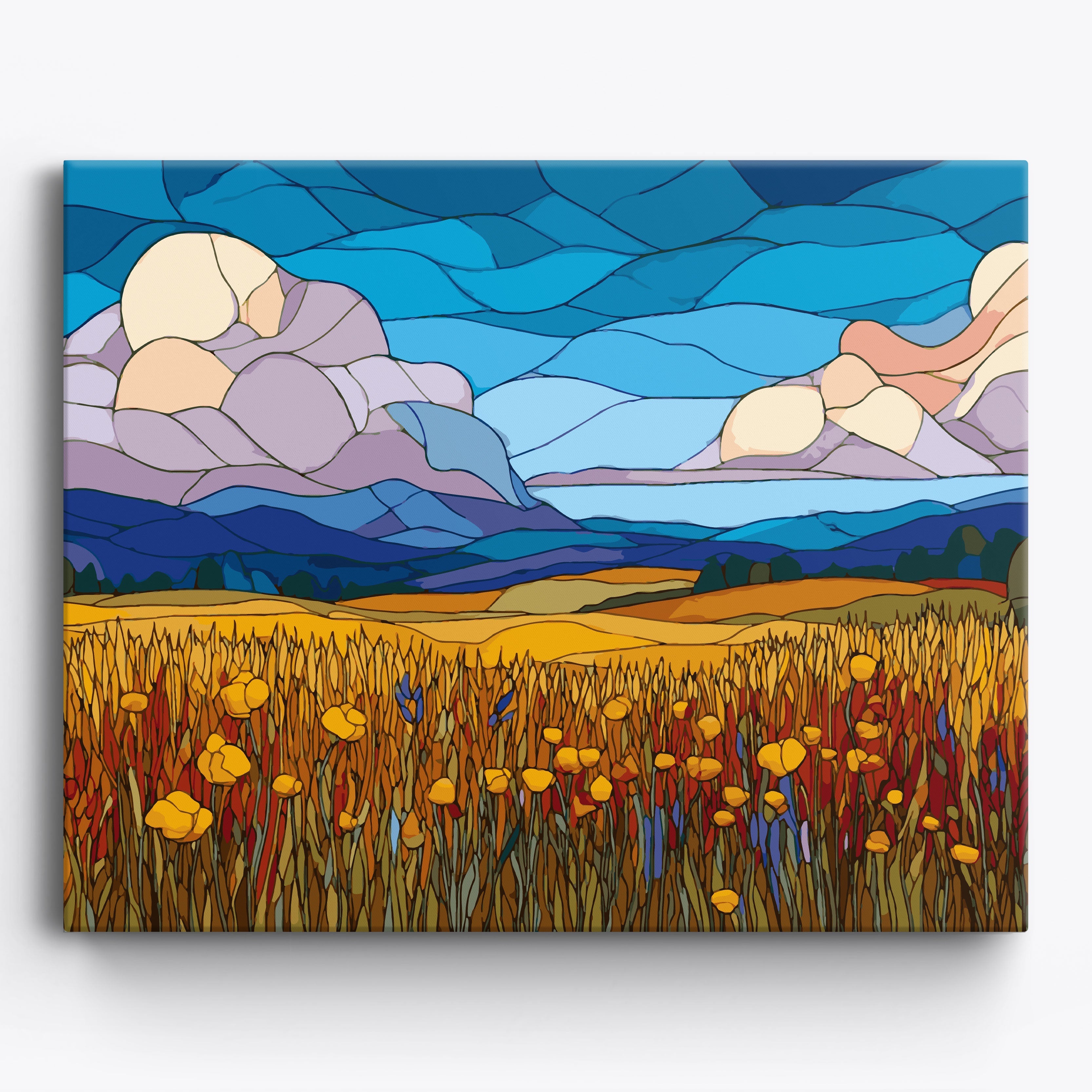 Abstract Flower Field No Frame / 50x40cm