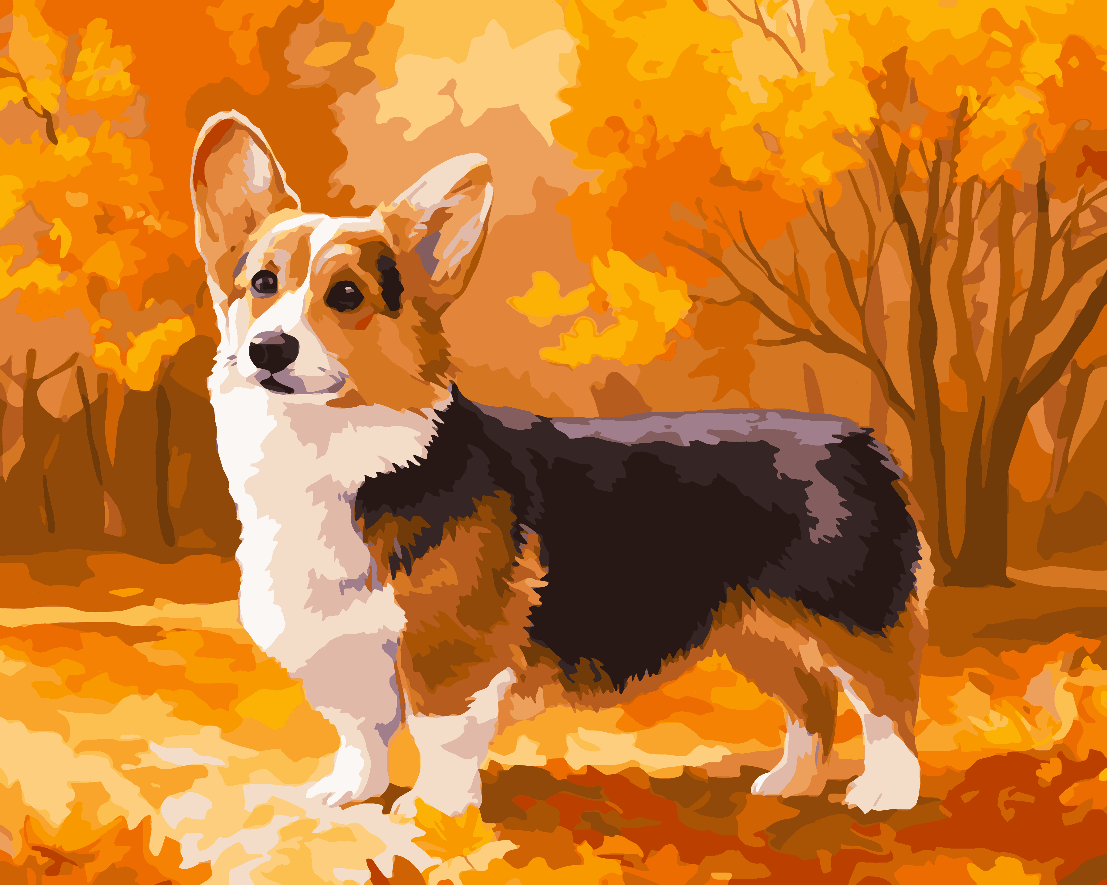 Autumn Corgi