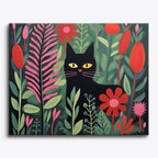 Black Cat's Botanical Realm No Frame / 24 colors