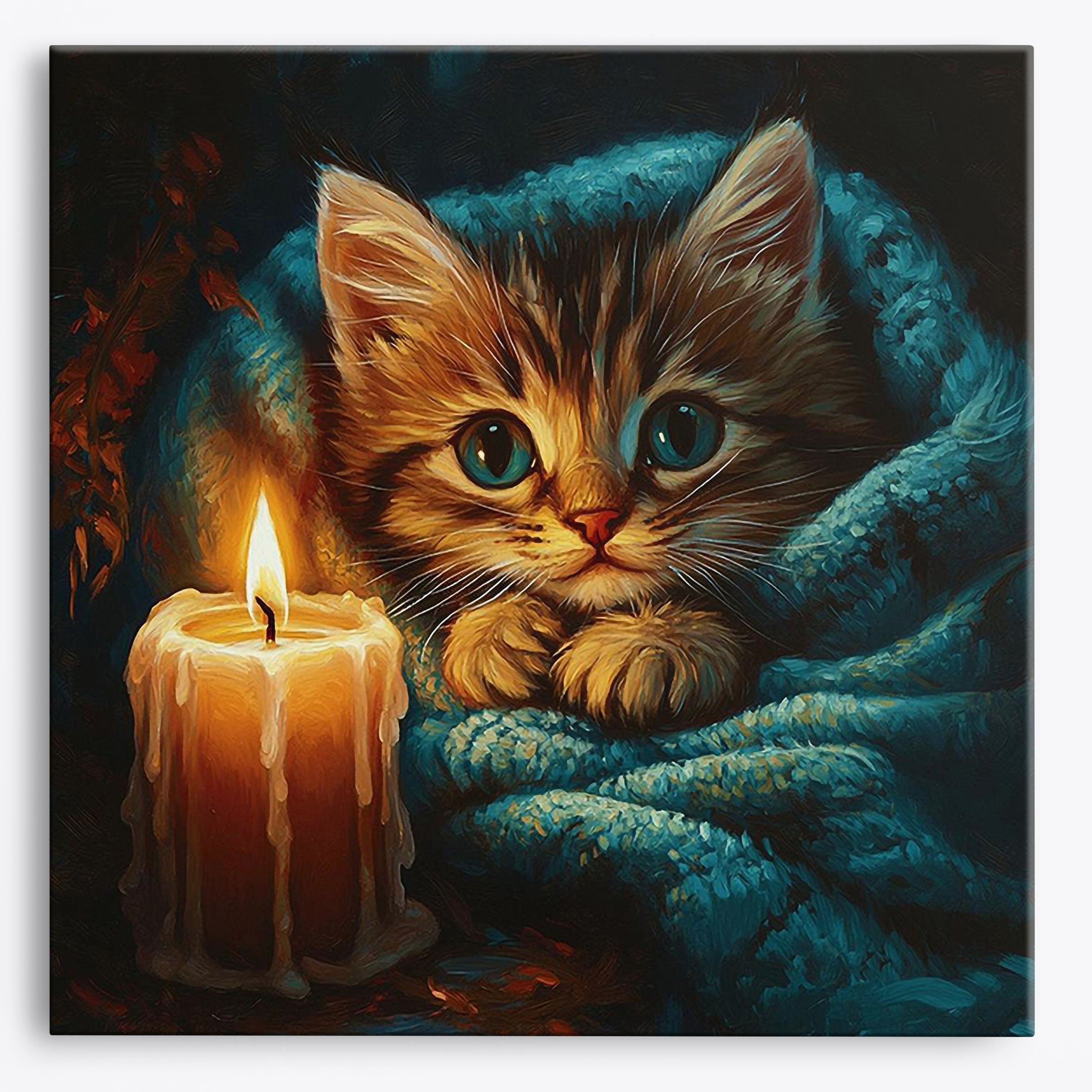 Cozy Kitten No Frame / Regular (15.75"x15.75"/40x40cm) / 24 colors