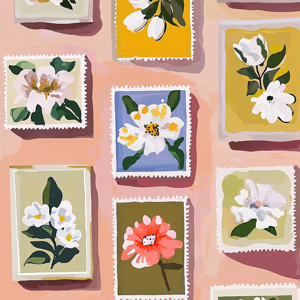 Floral Stamp Collection
