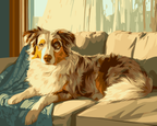 Australian Shepherd Shadows