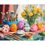 Outlined Easter Scene