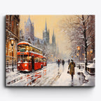 Snow-Kissed London Lane No Frame