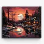 Sunset Cabin Lakes No Frame